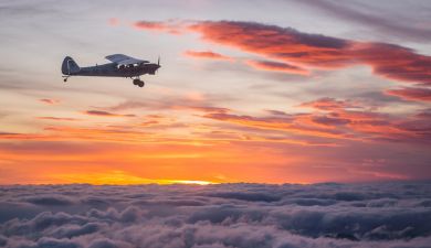 Sonnenaufgang im Lungau - Motorflug